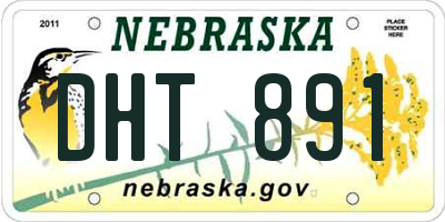 NE license plate DHT891