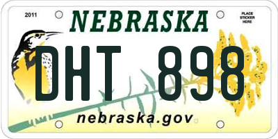 NE license plate DHT898