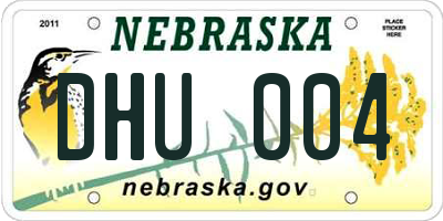 NE license plate DHU004