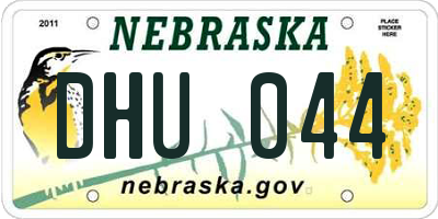 NE license plate DHU044