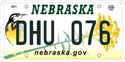 NE license plate DHU076