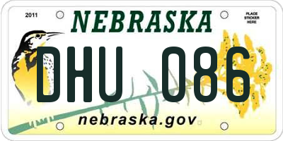 NE license plate DHU086