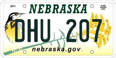 NE license plate DHU207