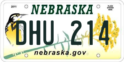 NE license plate DHU214