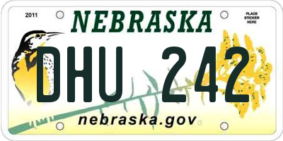 NE license plate DHU242