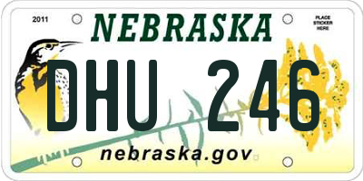 NE license plate DHU246