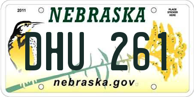 NE license plate DHU261