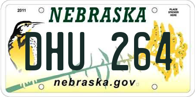 NE license plate DHU264