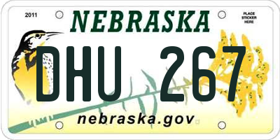 NE license plate DHU267