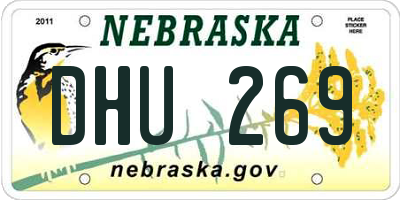 NE license plate DHU269