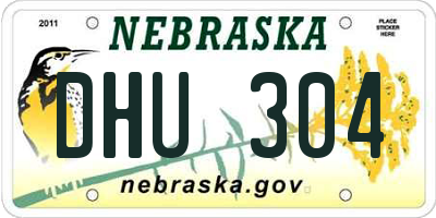 NE license plate DHU304