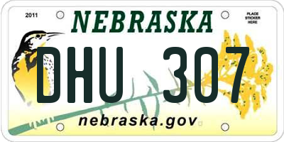 NE license plate DHU307