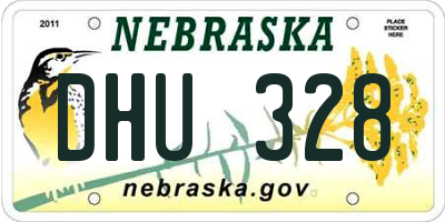 NE license plate DHU328