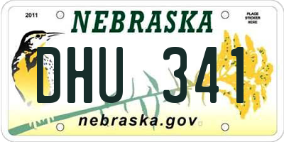 NE license plate DHU341