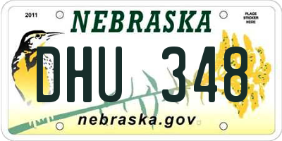 NE license plate DHU348