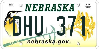 NE license plate DHU371