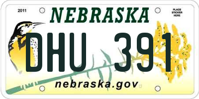 NE license plate DHU391