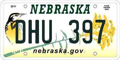 NE license plate DHU397