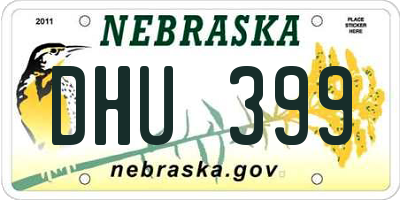 NE license plate DHU399