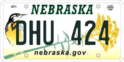 NE license plate DHU424