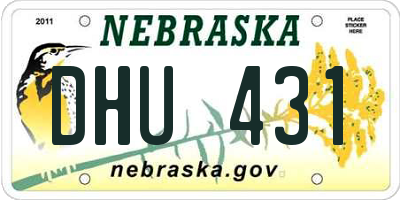 NE license plate DHU431
