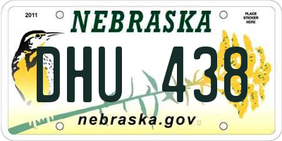 NE license plate DHU438