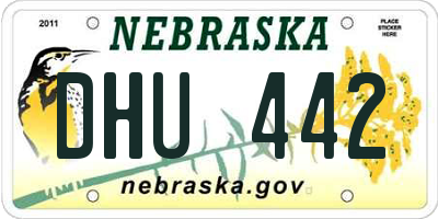 NE license plate DHU442