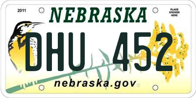 NE license plate DHU452