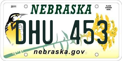NE license plate DHU453