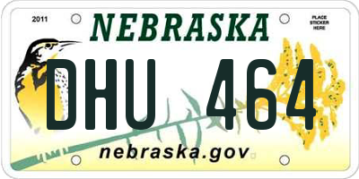 NE license plate DHU464