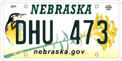 NE license plate DHU473