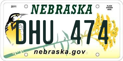 NE license plate DHU474
