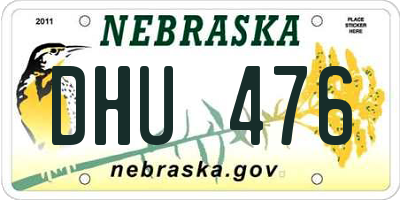 NE license plate DHU476