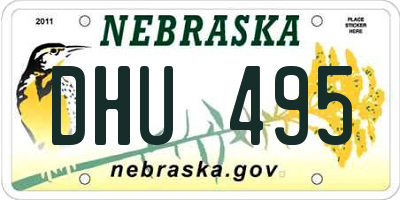 NE license plate DHU495