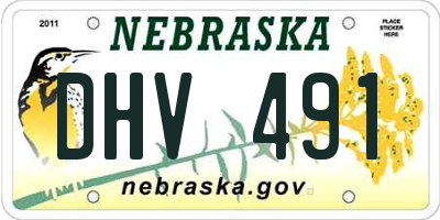 NE license plate DHV491