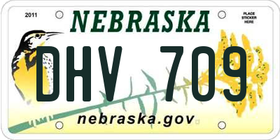 NE license plate DHV709