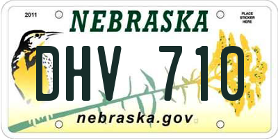 NE license plate DHV710