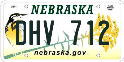 NE license plate DHV712
