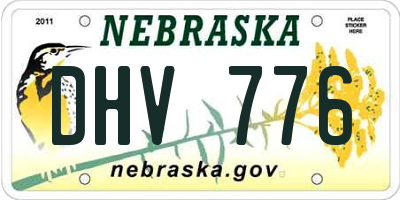 NE license plate DHV776