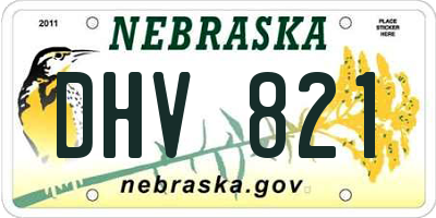 NE license plate DHV821