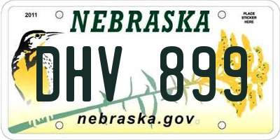 NE license plate DHV899
