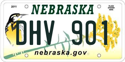 NE license plate DHV901