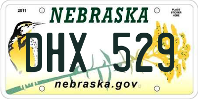 NE license plate DHX529