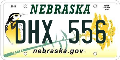 NE license plate DHX556