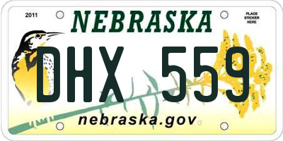 NE license plate DHX559