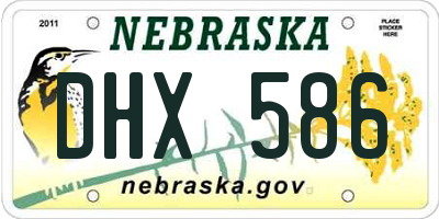 NE license plate DHX586