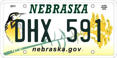 NE license plate DHX591