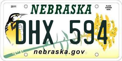 NE license plate DHX594
