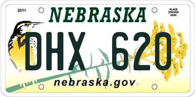 NE license plate DHX620