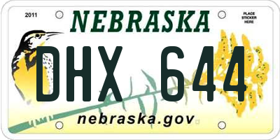 NE license plate DHX644